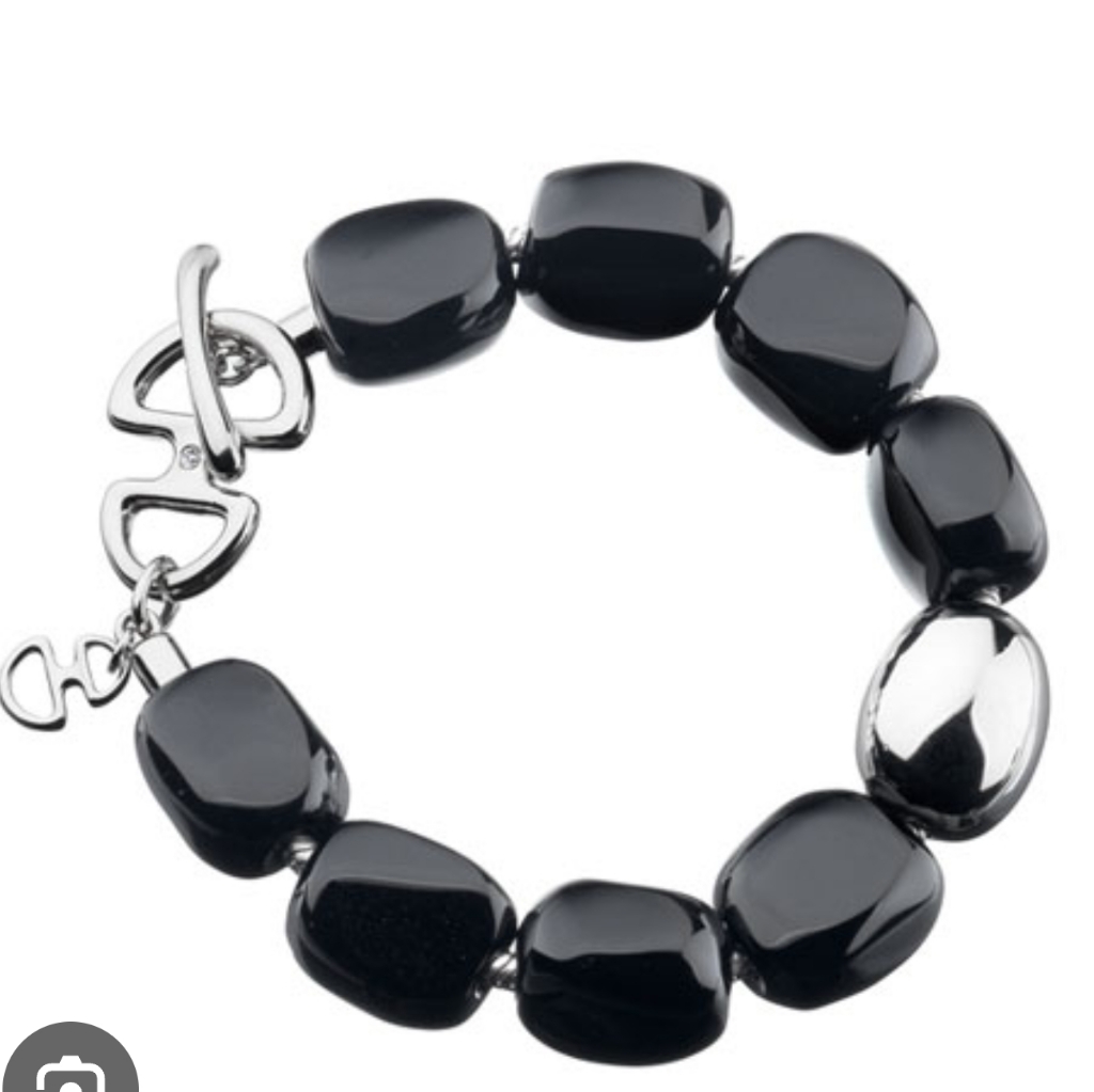 Hdia/U 925 Black & Silver Bracelets T-Bar Fastening